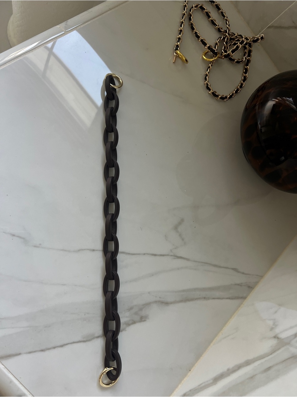 Stylish Dark Brown bag chain 15 inches